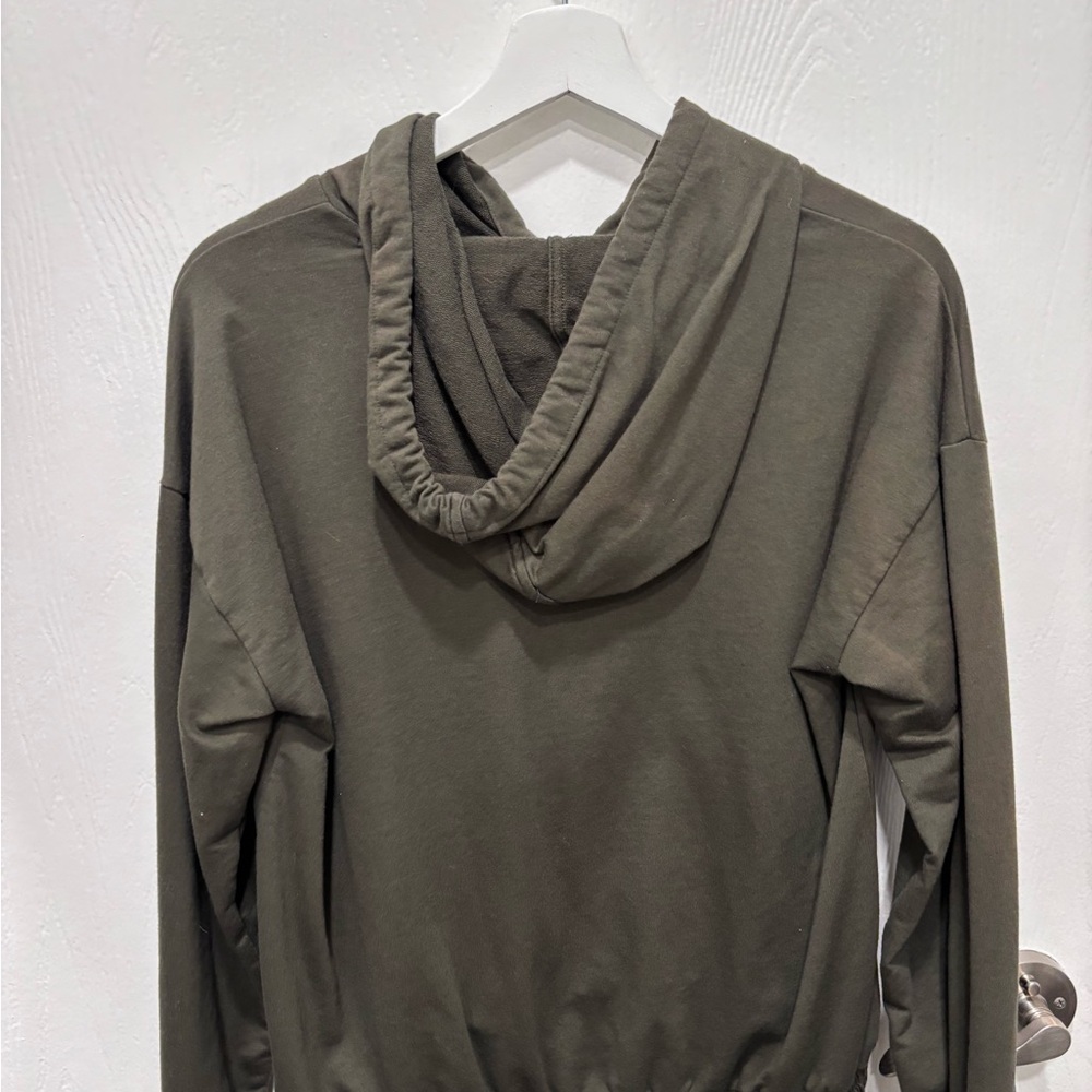 MICHAEL Michael Kors Olive Hooded Drawstring Pullover with Logo Charm - Picture 2 of 3